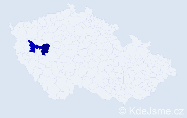 Jméno: 'Iruška', počet výskytů 2 v celé ČR