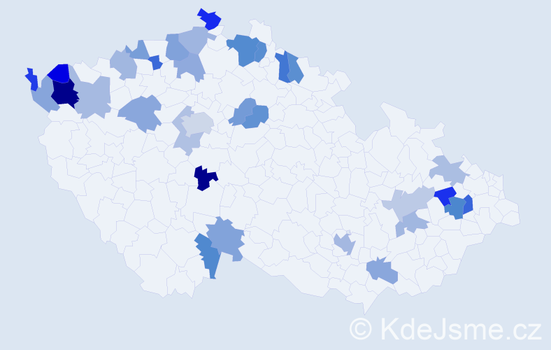 Jméno: 'Edda', počet výskytů 50 v celé ČR