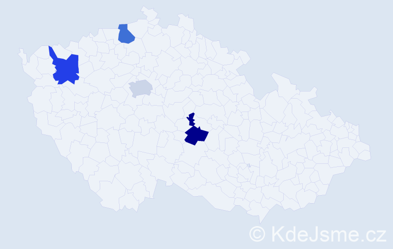 Jméno: 'Musa', počet výskytů 4 v celé ČR