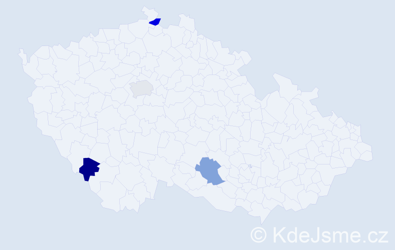Jméno: 'Odkhuu', počet výskytů 4 v celé ČR