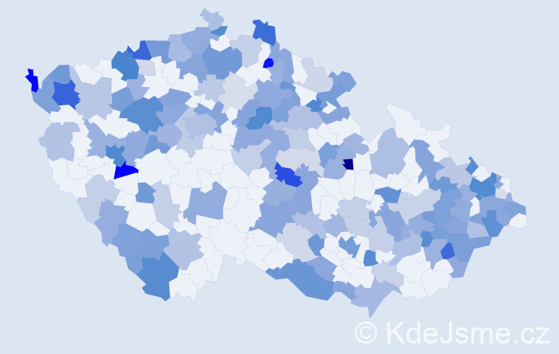 Jméno: 'Jesika', počet výskytů 318 v celé ČR