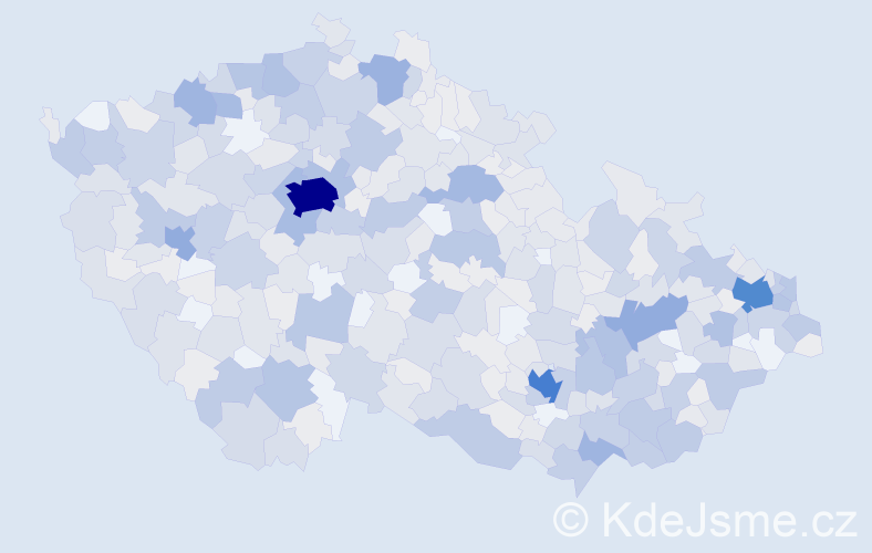 Jméno: 'Liliana', počet výskytů 1250 v celé ČR