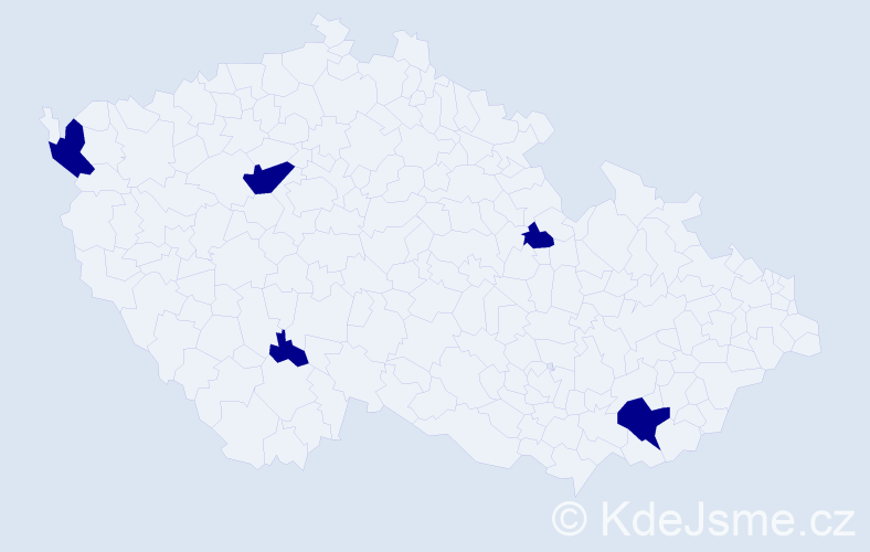 Jméno: 'Thuy Lien', počet výskytů 5 v celé ČR