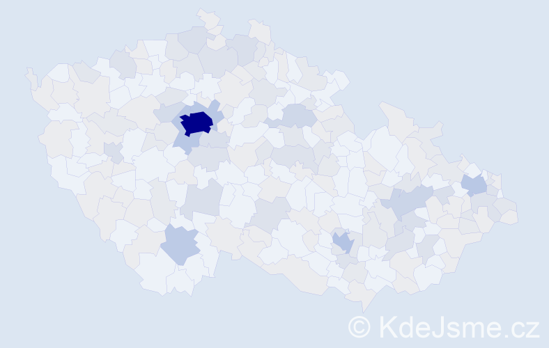 Jméno: 'Amélie', počet výskytů 407 v celé ČR