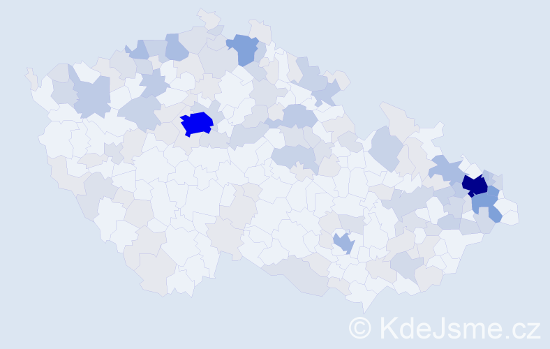 Jméno: 'Ilonka', počet výskytů 341 v celé ČR