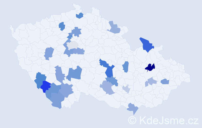 Jméno: 'Eržika', počet výskytů 35 v celé ČR