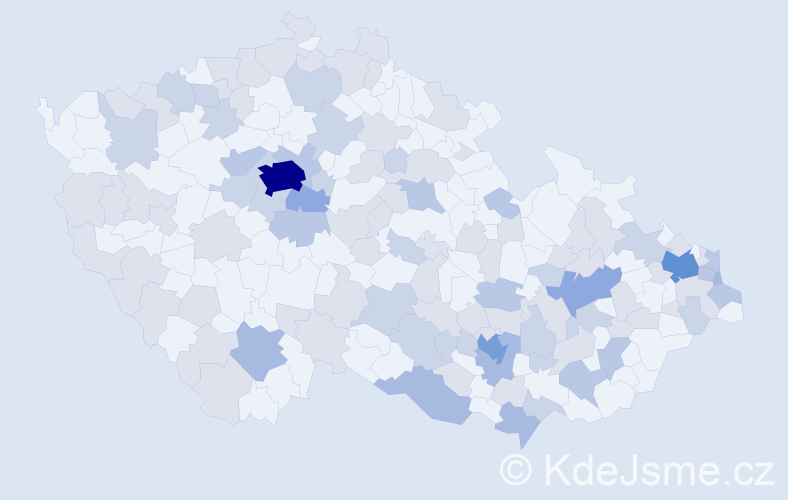 Jméno: 'Bibiana', počet výskytů 217 v celé ČR
