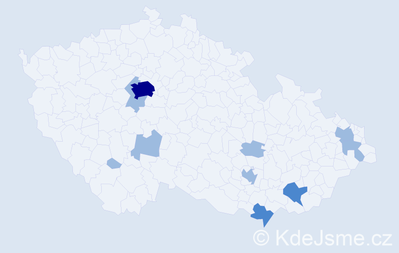 Jméno: 'Vratko', počet výskytů 15 v celé ČR