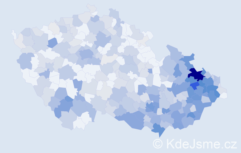 Jméno: 'Vladan', počet výskytů 979 v celé ČR