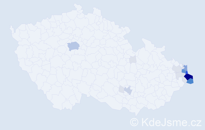 Jméno: 'Michał', počet výskytů 81 v celé ČR