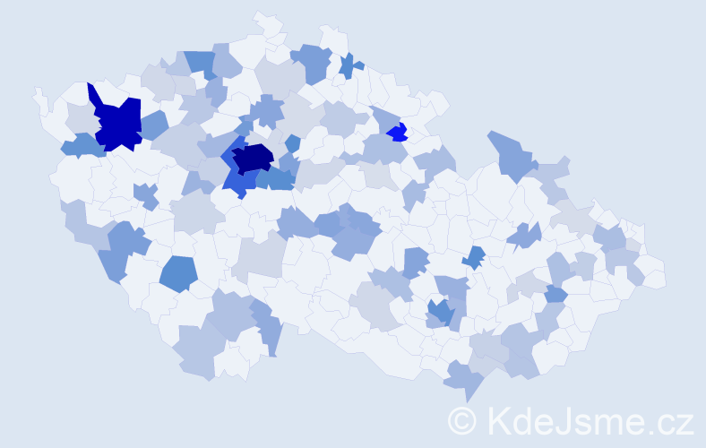 Jméno: 'Vera', počet výskytů 304 v celé ČR