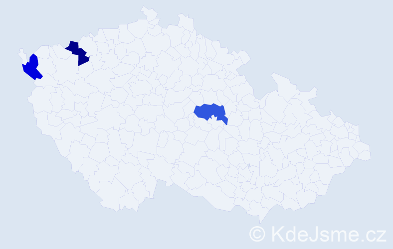 Jméno: 'At', počet výskytů 3 v celé ČR