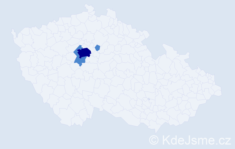 Jméno: 'Habriela', počet výskytů 5 v celé ČR