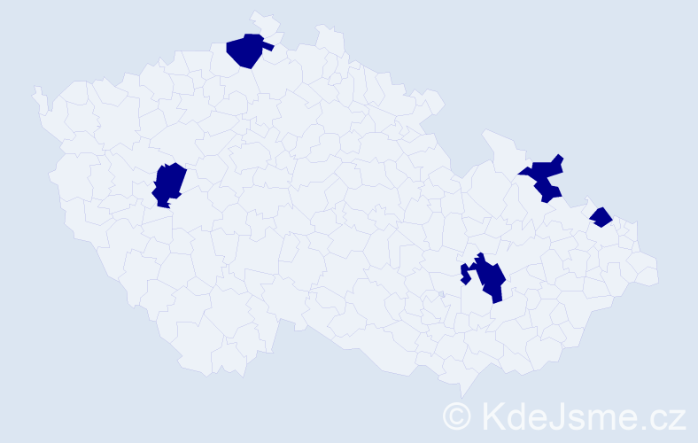 Jméno: 'Kristinka', počet výskytů 5 v celé ČR