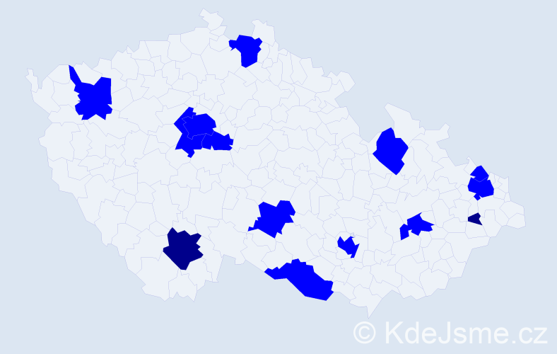 Jméno: 'Leonarda', počet výskytů 16 v celé ČR
