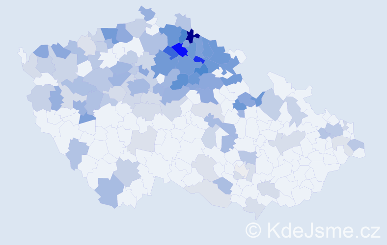 Jméno: 'Hanička', počet výskytů 266 v celé ČR