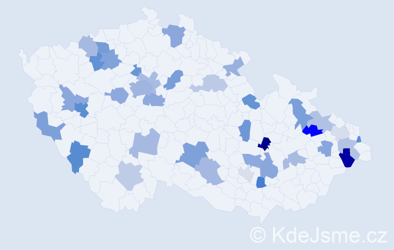 Jméno: 'Vladivoj', počet výskytů 54 v celé ČR