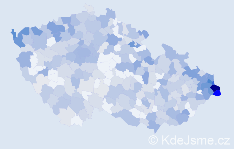 Jméno: 'Karina', počet výskytů 904 v celé ČR