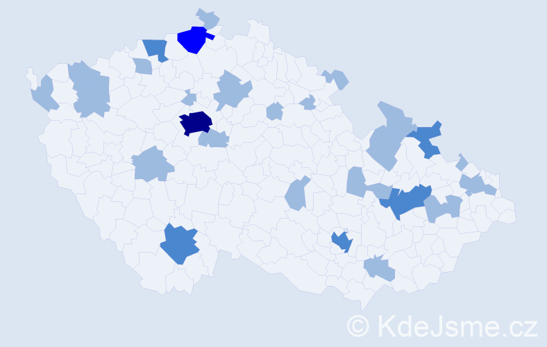 Jméno: 'Narcis', počet výskytů 40 v celé ČR
