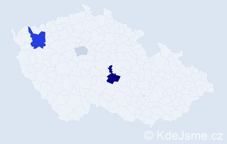 Jméno: 'Musa', počet výskytů 3 v celé ČR
