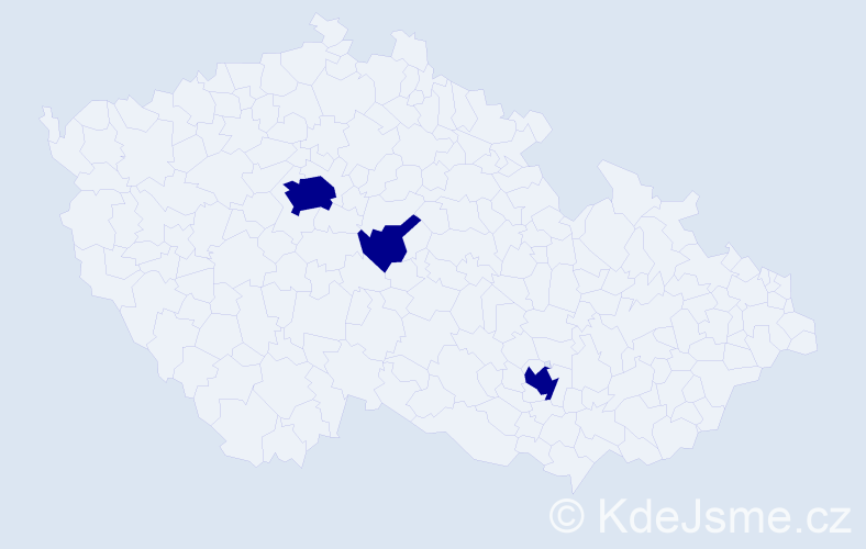 Jméno: 'Soren', počet výskytů 3 v celé ČR