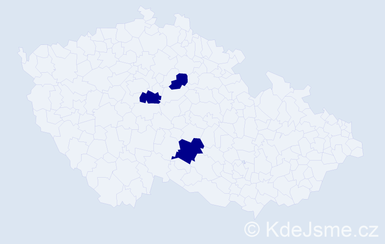 Jméno: 'Delie', počet výskytů 3 v celé ČR