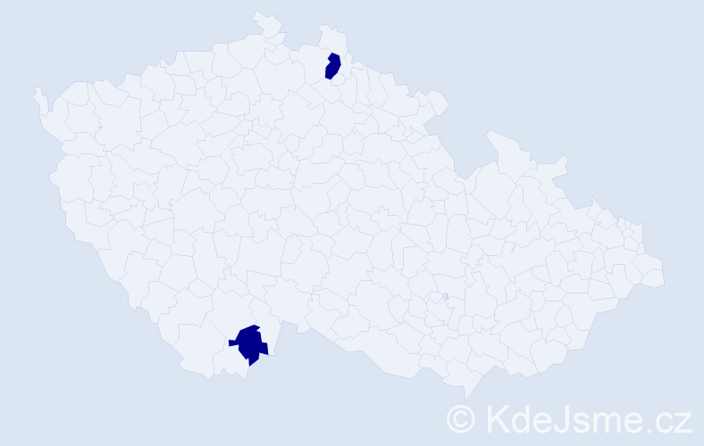 Jméno: 'Eléonore', počet výskytů 2 v celé ČR