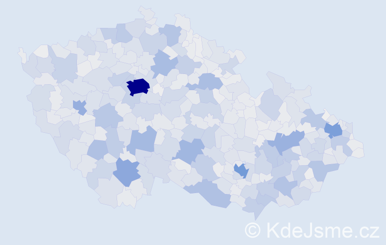 Jméno: 'Blažena', počet výskytů 8393 v celé ČR