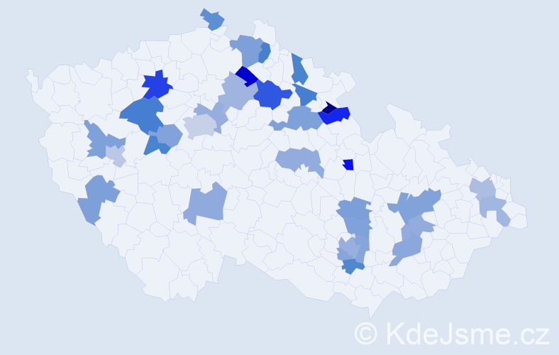 Jméno: 'Ivuška', počet výskytů 46 v celé ČR