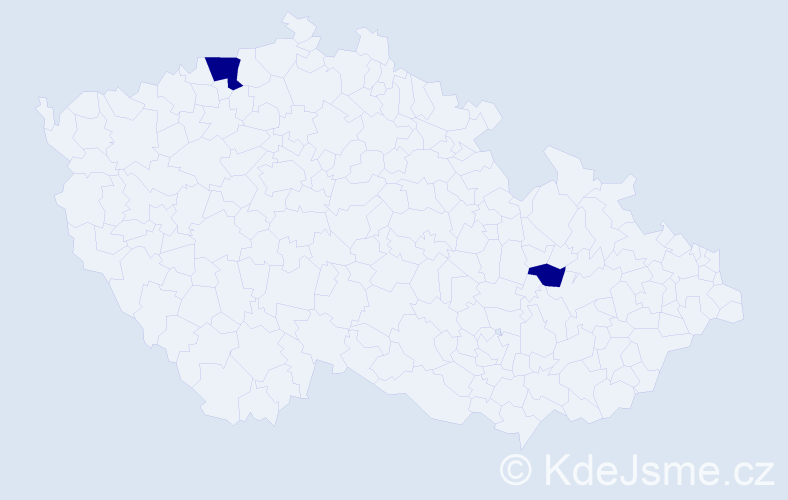 Jméno: 'Denitsa', počet výskytů 2 v celé ČR
