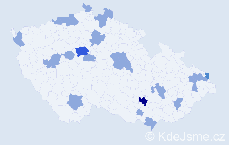 Jméno: 'Rene', počet výskytů 35 v celé ČR
