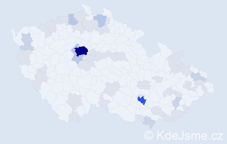 Jméno: 'Luca', počet výskytů 103 v celé ČR