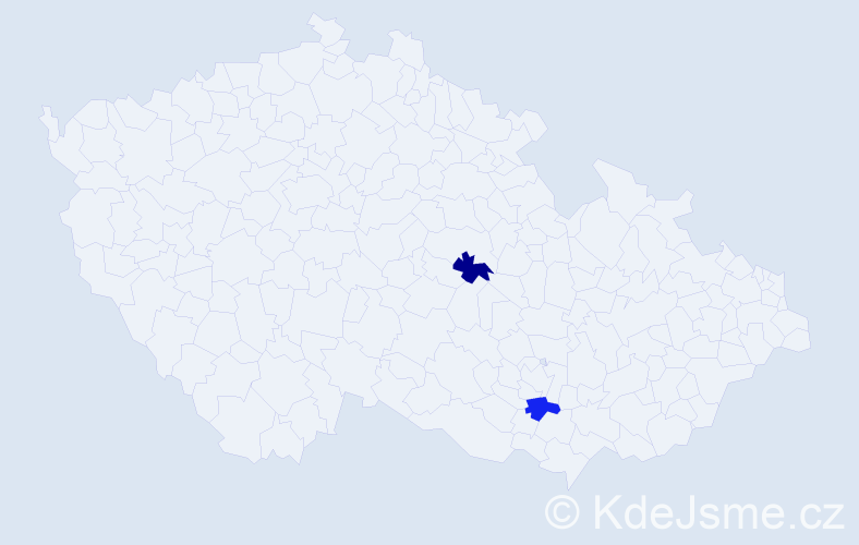 Jméno: 'Nesreen', počet výskytů 2 v celé ČR