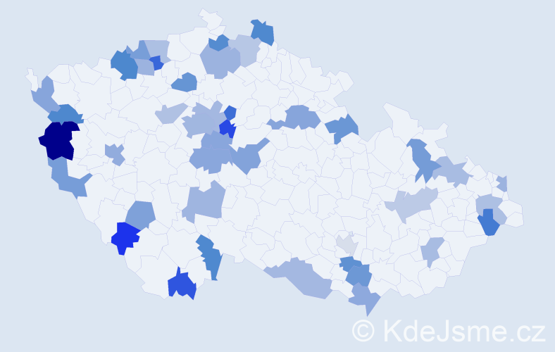 Jméno: 'Antonina', počet výskytů 56 v celé ČR