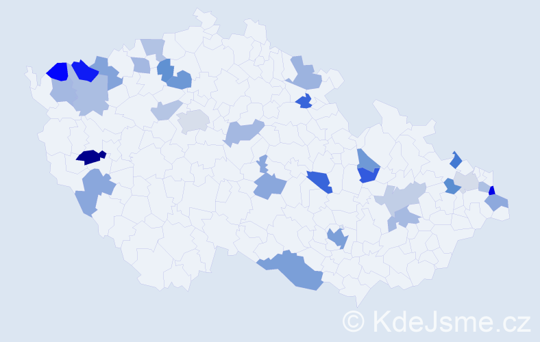 Jméno: 'Engelbert', počet výskytů 41 v celé ČR