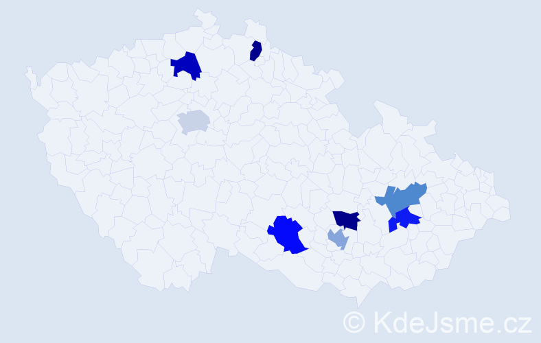 Jméno: 'Khishigjargal', počet výskytů 8 v celé ČR