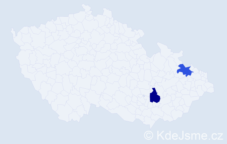 Jméno: 'Eljez', počet výskytů 2 v celé ČR