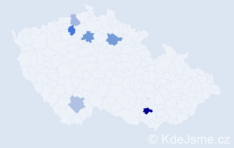 Jméno: 'Xaver', počet výskytů 7 v celé ČR