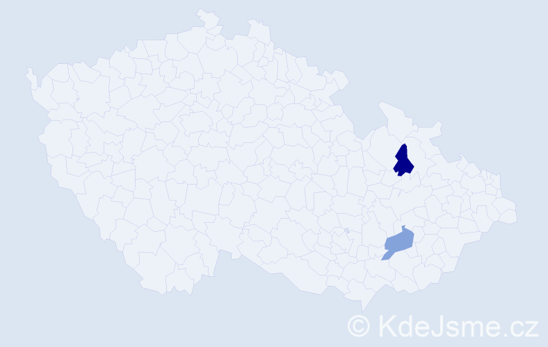 Jméno: 'Shanel', počet výskytů 2 v celé ČR