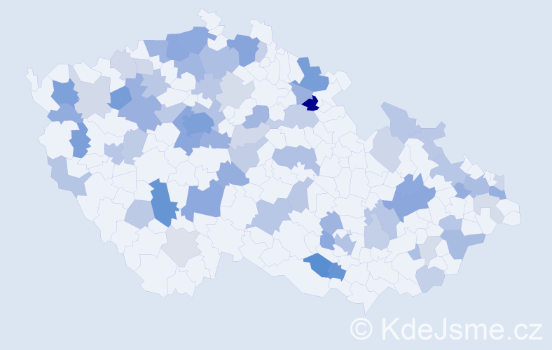 Jméno: 'Elisa', počet výskytů 162 v celé ČR