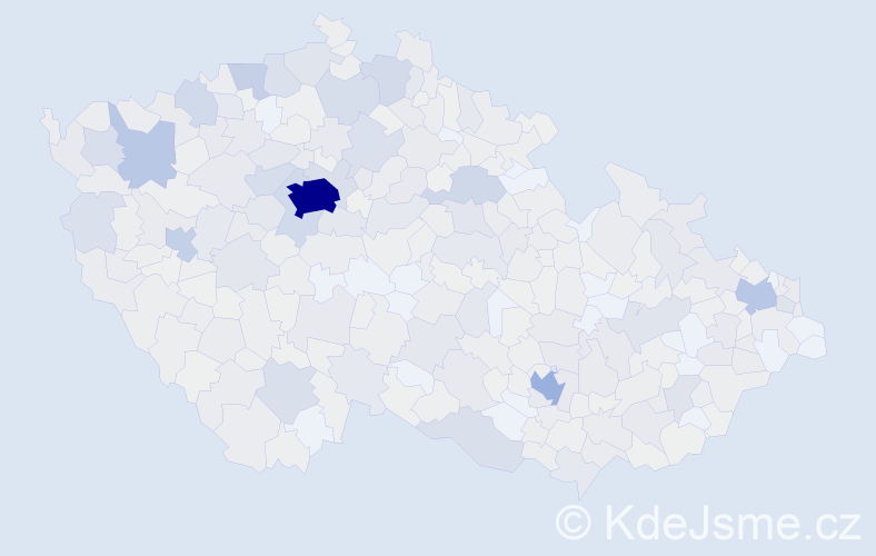 Jméno: 'Valentina', počet výskytů 1545 v celé ČR