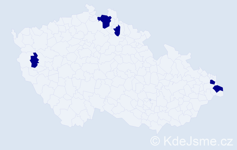 Jméno: 'Pawel', počet výskytů 5 v celé ČR