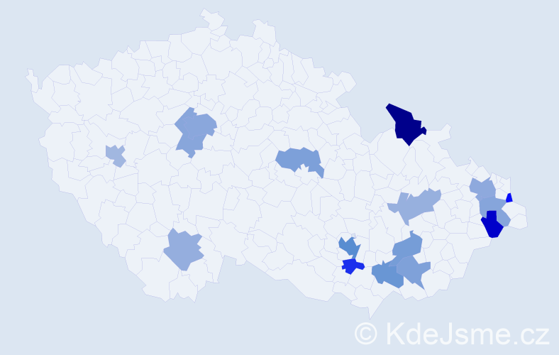 Jméno: 'Alessia', počet výskytů 28 v celé ČR