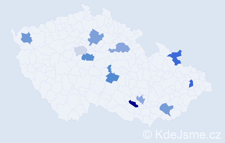 Jméno: 'Josip', počet výskytů 13 v celé ČR