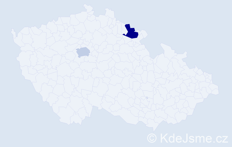 Jméno: 'Ladislav František', počet výskytů 2 v celé ČR