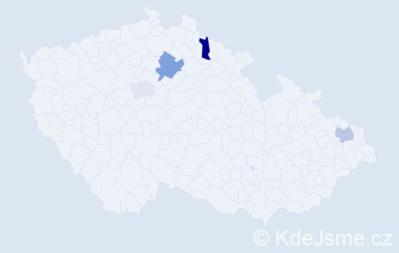 Jméno: 'Ábel', počet výskytů 4 v celé ČR