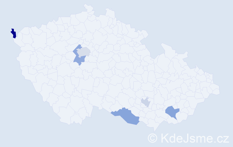 Jméno: 'Hala', počet výskytů 7 v celé ČR