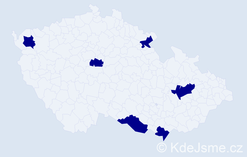 Jméno: 'Hoang Duong', počet výskytů 6 v celé ČR
