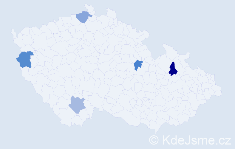 Jméno: 'Sarah Michelle', počet výskytů 5 v celé ČR