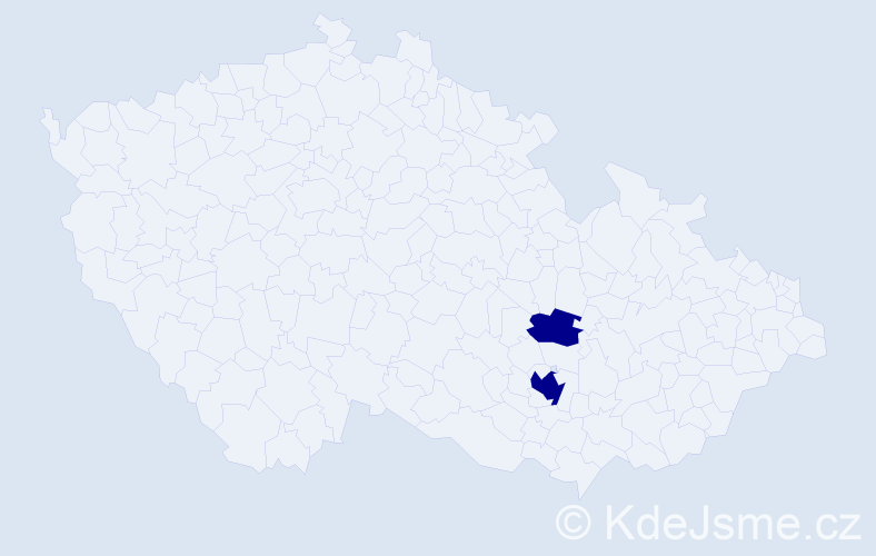 Jméno: 'Lyo', počet výskytů 2 v celé ČR